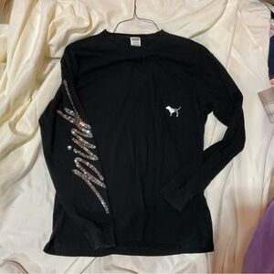 Pink Halloween glow in the dark long sleeve T-shirt